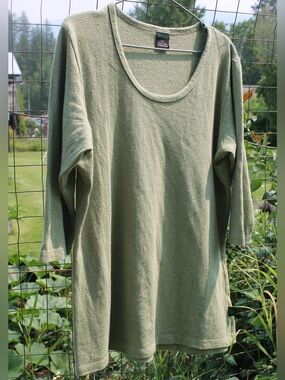Eco-Essentials Light Olive Green Scoop Neck Top